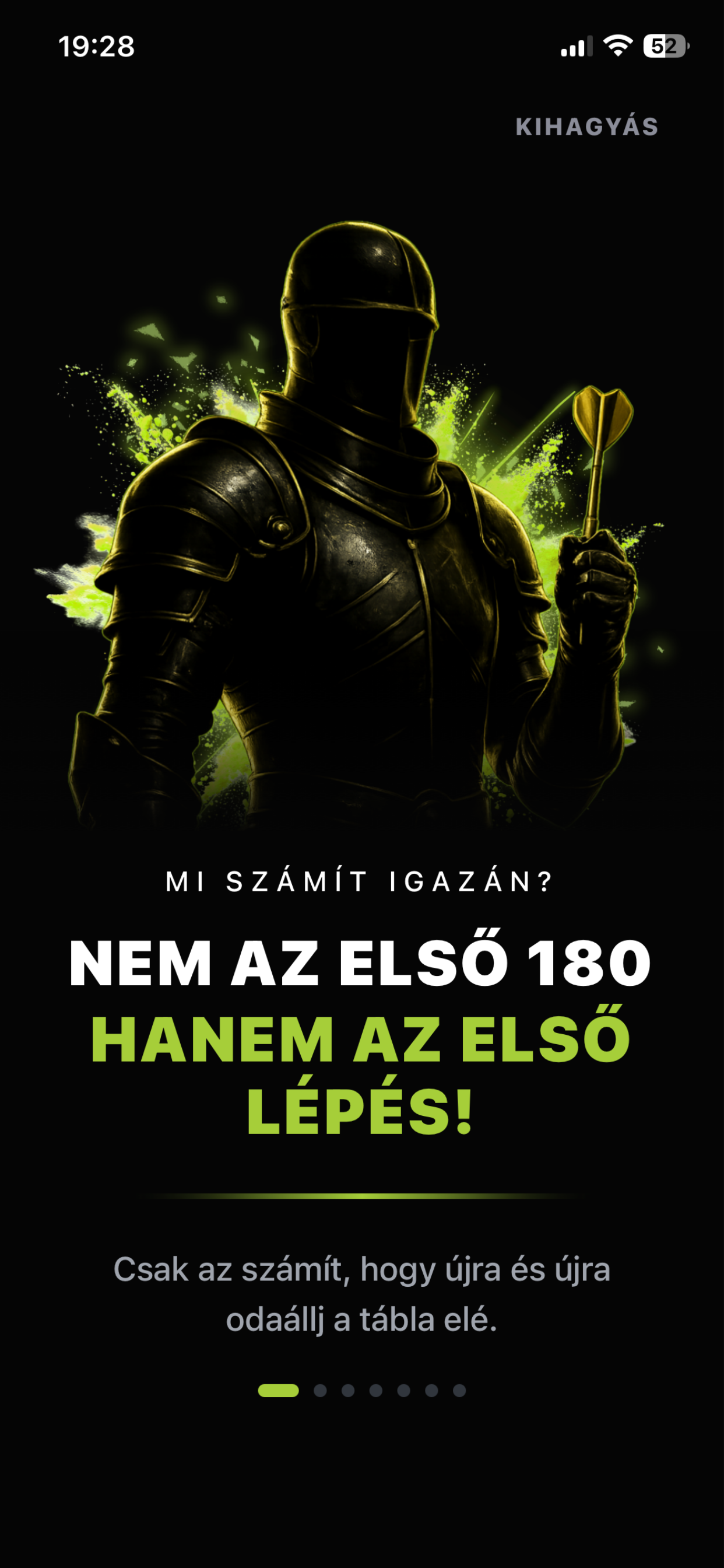 Darts Masters Club alkalmazás főoldal
